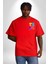Baş Belası Teddy Kırmızı Oversize Kadın Erkek Ön ve Sırt Baskılı T-Shirt 3