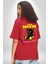 Baş Belası Teddy Kırmızı Oversize Kadın Erkek Ön ve Sırt Baskılı T-Shirt 4