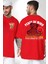 Iç Huzur Kırmızı Oversize Kadın Erkek Ön ve Sırt Baskılı T-Shirt 1
