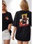 Dwyane Wade Miami Basketbol Siyah Oversize Kadın Erkek Ön ve Sırt Baskılı T-Shirt 1
