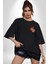 Dwyane Wade Miami Basketbol Siyah Oversize Kadın Erkek Ön ve Sırt Baskılı T-Shirt 2
