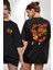 Donovan Mitchell Basketbol Karikatür Siyah Oversize Kadın Erkek Ön ve Sırt Baskılı T-Shirt 1