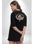 Kırık Duvar Kaplan Siyah Oversize Kadın Erkek Ön ve Sırt Baskılı T-Shirt 3