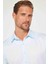 Slim Fit Uzun Kollu Kolay Ütü Teri Emen Nefes Alan Doku Kravatlık Dört Mevsim Mavi Erkek Gömlek 3