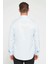 Slim Fit Uzun Kollu Kolay Ütü Teri Emen Nefes Alan Doku Kravatlık Dört Mevsim Mavi Erkek Gömlek 5
