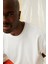 Erkek Plain Oversize Beyaz T-Shirt 2