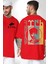 Atatürk Imzalı Türk Logo Kırmızı Oversize Kadın Erkek Ön ve Sırt Baskılı T-Shirt 1