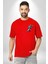 Bulutlar Astronot Uzay Kırmızı Oversize Kadın Erkek Ön ve Sırt Baskılı T-Shirt 3