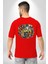 Turkiye Özel Karakterleri Kırmızı Oversize Kadın Erkek Ön ve Sırt Baskılı T-Shirt 4
