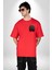 Kahve Müzik Nota Kırmızı Oversize Kadın Erkek Ön ve Sırt Baskılı T-Shirt 3