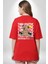 Positive Düşünce Kırmızı Oversize Kadın Erkek Ön ve Sırt Baskılı T-Shirt 2