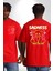 Üzüntü Üzülme Kırmızı Oversize Kadın Erkek Ön ve Sırt Baskılı T-Shirt 1