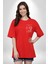 Üzüntü Üzülme Kırmızı Oversize Kadın Erkek Ön ve Sırt Baskılı T-Shirt 3