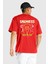 Üzüntü Üzülme Kırmızı Oversize Kadın Erkek Ön ve Sırt Baskılı T-Shirt 4