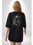 Darth Vader Star Wars Araba Motoru Güçlendir Siyah Oversize Kadın Erkek Ön ve Sırt Baskılı T-Shirt 2