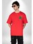 Artık Katlan Kırmızı Oversize Kadın Erkek Ön ve Sırt Baskılı T-Shirt 3