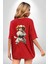 Cavailer King Charles Spaniel Karate Kırmızı Oversize Kadın Erkek Ön ve Sırt Baskılı T-Shirt 2