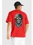 Asker Goril Komutan Kırmızı Oversize Kadın Erkek Ön ve Sırt Baskılı T-Shirt 2