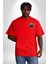 Asker Goril Komutan Kırmızı Oversize Kadın Erkek Ön ve Sırt Baskılı T-Shirt 5