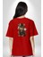Iş Insanı Yorkshire Zamanda Yolculuk Kırmızı Oversize Kadın Erkek Ön ve Sırt Baskılı T-Shirt 2