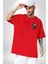 Iş Insanı Yorkshire Zamanda Yolculuk Kırmızı Oversize Kadın Erkek Ön ve Sırt Baskılı T-Shirt 3