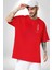 Süper Anne Anneler Günü Doğum Hediyesi Kırmızı Oversize Kadın Erkek Ön ve Sırt Baskılı T-Shirt 3