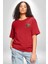 Jaguar Sırtından Çıkan Kırmızı Oversize Kadın Erkek Ön ve Sırt Baskılı T-Shirt 3