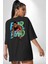 Sakaldan Korkmak Yazılı Basketbol James Harden Star Siyah Oversize Kadın Erkek Ön ve Sırt Baskılı T-Shirt 3