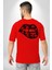 Ay Yıldız Dudak Bulut Dövme Kırmızı Oversize Kadın Erkek Ön ve Sırt Baskılı T-Shirt 2