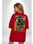 Anime Dragonball Cell Kırmızı Oversize Kadın Erkek Ön ve Sırt Baskılı T-Shirt 2