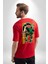 Anime Dragonball Cell Kırmızı Oversize Kadın Erkek Ön ve Sırt Baskılı T-Shirt 4