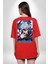 Jujutsu Vintage Washed - Megumi Gojo Anime Manga Kırmızı Oversize Kadın Erkek Ön ve Sırt Baskılı T-Shirt 4