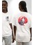 Uluyan Beyaz Kurt Beyaz Oversize Kadın Erkek Ön ve Sırt Baskılı T-Shirt 1