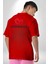 Azerbaycan Seviyorum I Love Azarbaycan Kırmızı Oversize Kadın Erkek Ön ve Sırt Baskılı T-Shirt 4