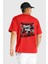 Japon Sokak Yarış Kralı Kırmızı Oversize Kadın Erkek Ön ve Sırt Baskılı T-Shirt 4