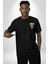 Sık Sık Mutlu Gülmek Teddy Bear Siyah Oversize Kadın Erkek Ön ve Sırt Baskılı T-Shirt 4