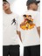 Antman ve Wasp Beyaz Oversize Kadın Erkek Ön ve Sırt Baskılı T-Shirt 1