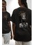 Afrikalı Kadın Sanat Siyahi Siyah Oversize Kadın Erkek Ön ve Sırt Baskılı T-Shirt 1