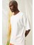 Erkek Plain Oversize Beyaz T-Shirt 1