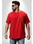 Anka Kuşu Kırmızı Oversize Kadın Erkek Ön ve Sırt Baskılı T-Shirt 5