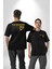 Oyun Için Hazırım Kalp Siyah Oversize Kadın Erkek Ön ve Sırt Baskılı T-Shirt 1