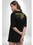 Oyun Için Hazırım Kalp Siyah Oversize Kadın Erkek Ön ve Sırt Baskılı T-Shirt 5