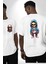 Hiphop Kurukafa Hoodie Beyaz Oversize Kadın Erkek Ön ve Sırt Baskılı T-Shirt 1