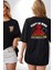 Iç Huzur Siyah Oversize Kadın Erkek Ön ve Sırt Baskılı T-Shirt 1