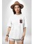 Hiphop Kurukafa Hoodie Beyaz Oversize Kadın Erkek Ön ve Sırt Baskılı T-Shirt 5