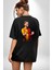 Mertens Gol Sevinci Siyah Oversize Kadın Erkek Ön ve Sırt Baskılı T-Shirt 3