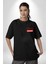 Şehir Sokak Stili Melek Heykeli Siyah Oversize Kadın Erkek Ön ve Sırt Baskılı T-Shirt 2