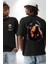Sulu Boya Rottweiler Siyah Oversize Kadın Erkek Ön ve Sırt Baskılı T-Shirt 1