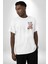 Sadece Yaşamak Beyaz Oversize Kadın Erkek Ön ve Sırt Baskılı T-Shirt 3
