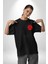 Sasuke Uchiha Anime Siyah Oversize Kadın Erkek Ön ve Sırt Baskılı T-Shirt 2